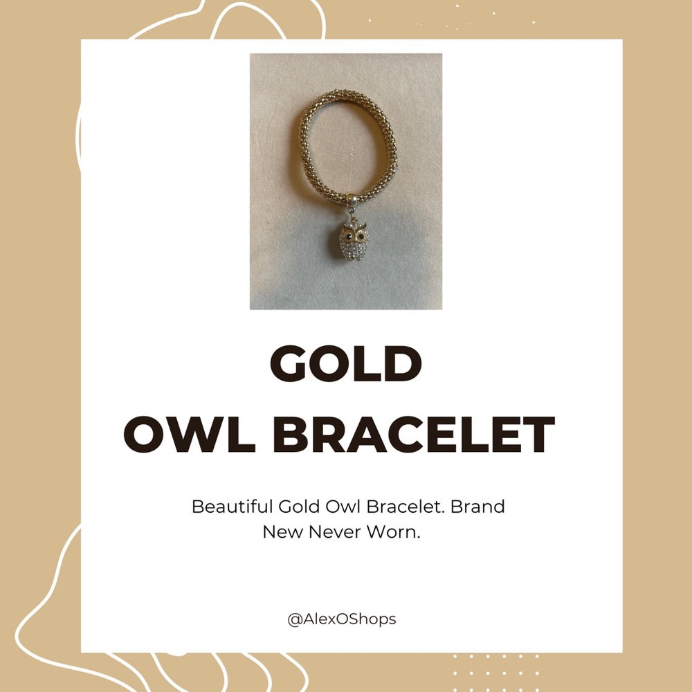 Gold Owl Bracelet